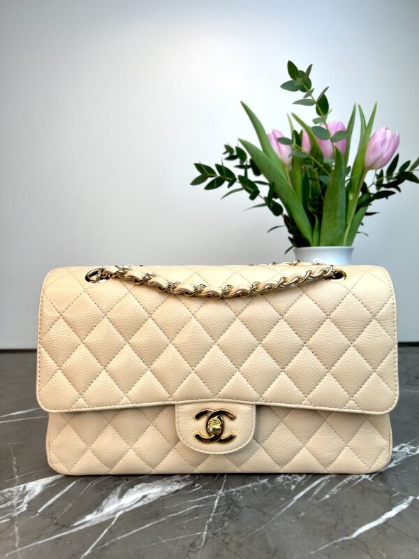 CHANEL Classic Medium Beige • Caviar GHW